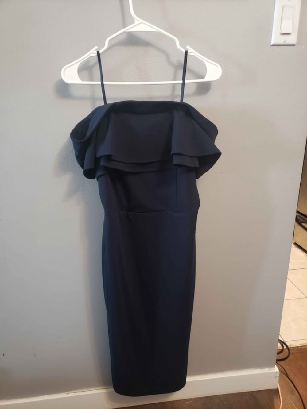 Le Chateau Off The Should Navy Dress